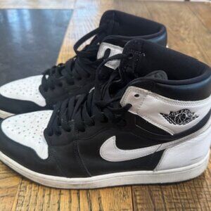 Nike Air Jordan 1 High Tops Black and White SIze 12